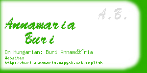 annamaria buri business card